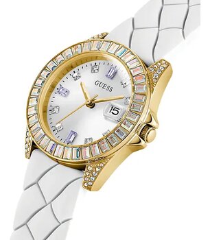 Relógio Guess Aço Pulseira Silicone Branca Dcr-E 2023/21626-0