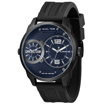 Relogio Masc Preto Fundo Azul D2Px - Relogio Pulso Lince - Quartz,anlgo.cx.met.com.cal.2036/203 - D.c.r.e 2022/353980