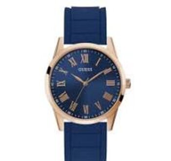 Relogio Pulso Guess Aço Pulseira Silicone Azul Dcr-E 2021/12958-0