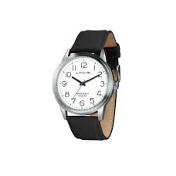 B2Px - Relogio Pulso Lince Masc Prata Puls Couro Preto