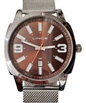 Relogio Pulso Lince Aço Prata Pulseira Mach Masculino Fundo Preto Mrm4683L M2Sx