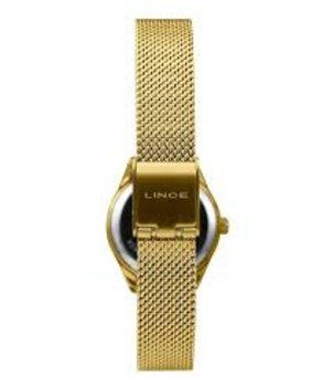 K04Sc2Kx - Relogio Pulso Lince Dourado Fundo Dourado