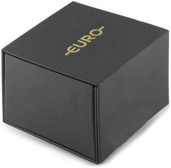 Kit Relógio Analógico Caixa Detalhes Preta/dourado e Zircônias Pulseira Aço Preta Eu2036Ymq/k4P