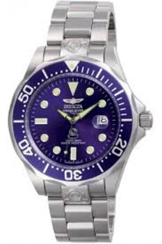 Relógio Invicta Aço Automático Fundo Azul Nº 3045