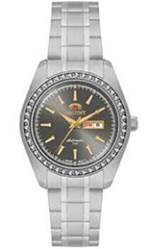 G1Sx - Relogio Pulso Orient Feminino Automatico Aço Fundo Cinza