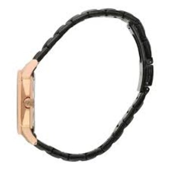 Orient Relogio Caixa Rose Pulseira Metal Preto Multi Funcao