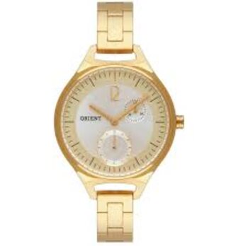 Orient Relogio Metal Dourado Fundo Dourado