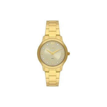 S3Kx - Relogio Pulso Orient Feminino Dourado Fundo Branco