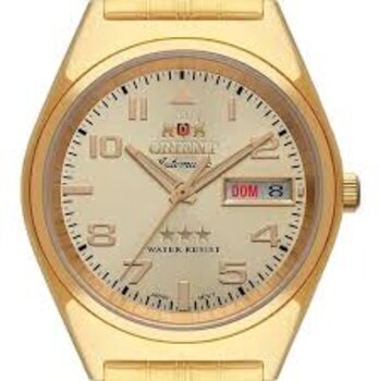 Orient Relógio Automático Fundo Dourado