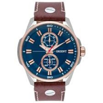 Relógio Masc Couro Fundo Azul D1Mb - Relogio Pulso Orient - Quartz,anlgo.cx.aco Inox.cal.vx7Pe1 - D.c.r.e 2016/143147