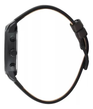 A1Nx - Relogio Pulso Orient Masculino Preto Fundo Azul Puls Marrom
