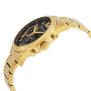 Relógio Guess Aço Pulseira Dourada Fundo Preto Dcr-E 2022/05770-2