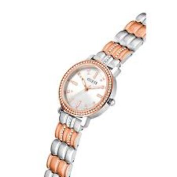 Relógio Guess Aço Pulseira Mista Prata/ Rosê Com Pedras Dcr-E 2023/25701-2